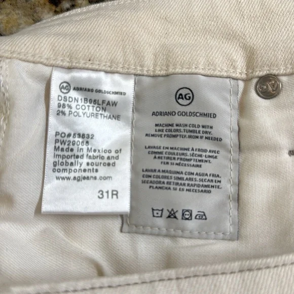 AG Jeans Paneled Mari High-rise Slim Straight Women’s Size 31 - Picture 6 of 6